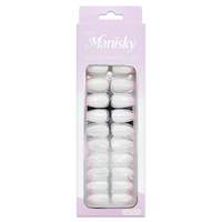 Faux ongles en ABS faits main de haute qualité, forme amande, style Y2K Grunge Gothique, couleur unie, imperméables, longue tenue, faciles à retirer, pour les fêtes