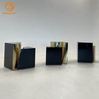 Ensemble de tables basses ou d'appoint rondes contemporaines pour salon, tables basses de luxe en acier inoxydable doré pour la maison