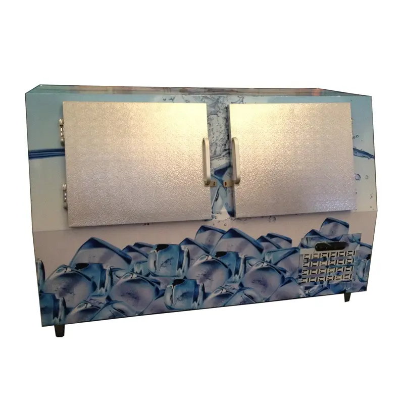 Đôi Nghiêng Rắn Cửa Frost Miễn Phí Ice Lưu Trữ Tủ Đông VT-400 Cho Ice Shop
