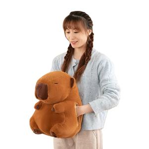 JM capibara borsa acqua graziosa copertura di peluche per alleviare il dolore periodo di crampi calore invernale scaldamani animali imbalsamati giocattolo - Product Image 1
