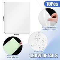 Protège-documents autocollants transparents format Lettre (8,5 x 11 pouces) avec pochettes adhésives supérieures pour indexation – Abdeckvlies Auto-adhésif