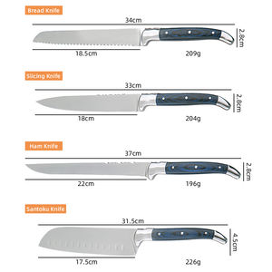 Ensemble de <span class=keywords><strong>couteaux</strong></span> de <span class=keywords><strong>cuisine</strong></span> japonais 7 pièces couteau de chef <span class=keywords><strong>Laguiole</strong></span> en acier inoxydable ensemble de <span class=keywords><strong>couteaux</strong></span> professionnels à manche en bois - Product Image 6