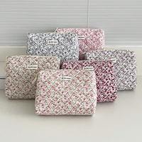 Trousse de maquillage florale pour femme, grande trousse de voyage portable pour pinceaux de maquillage, fermeture éclair, organiseur de cosmétiques multifonctionnel
