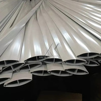 Panneau de persiennes en aluminium à profil d'aile d'avion, moderne, durable, horizontal, en alliage d'aluminium pour extérieur, idéal pour hôtels