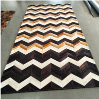 Neuer Design-Fabrikpreis, Gitter-Patchwork-Rindsleder-Bereichsteppich, luxuriöser echter Kuhfell-Bodenteppich für das Wohnzimmer