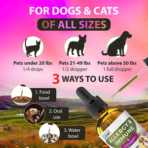 Allergie-Entlastungs tropfen für Hunde Katzen Natürliche Anti-Juckreiz-Ergänzung Beruhigt saisonale Allergien Hautre izung Schnelle Absorption - Product Image 5