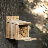 Amazon più popolare in legno di abete naturale scoiattolo Munch Box Feeder Cedar Lunch Box per cincillà criceto scoiattolo feeder