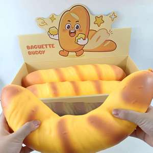 Wholesale Jumbo Bread Squishy Toys Slow Rising Baguette Stress Relief Toy Food Squishy Novelty <b>Fidget</b> Toys Bulk - Product Image 5