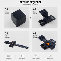 Kit de tournevis de précision magnétique 55-en-1, kit d'outils en cube, kit de réparation électronique avec embouts de tournevis, clés et outils de démontage