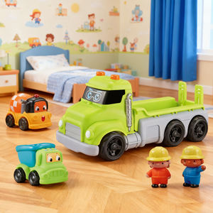 Jouets Lucky Toys, voiture à friction en plastique personnalisée, jouets pour bébés, véhicule, <span class=keywords><strong>camion</strong></span> avec lumière et musique - Product Image 2