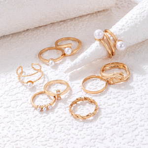 <span class=keywords><strong>2023</strong></span> nouvelle <span class=keywords><strong>bague</strong></span> simple <span class=keywords><strong>de</strong></span> luxe léger ensemble <span class=keywords><strong>de</strong></span> perles ensemble géométrique simple torsion paume ensemble <span class=keywords><strong>de</strong></span> neuf anneaux - Product Image 3