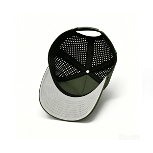 Gorra trucker de 5 paneles con cuerda, gorras Barbas, gorra de béisbol con corte láser, perforada, para golf y deportes, gorra estilo 'Dad Hat' con logo de parche de PVC - Product Image 5