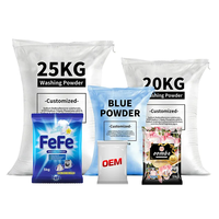 Détergent à lessive 25kg en vrac meilleur prix poudre à lessive bleue personnalisé par OEM directement de l'usine de vente en gros