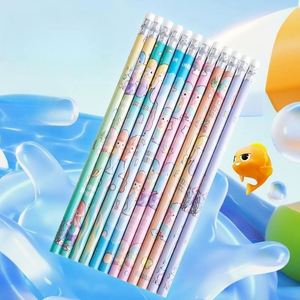 Série Sirène HB – Crayons en bois personnalisés mignons pour enfants, vente en gros, pour le dessin - Product Image 2
