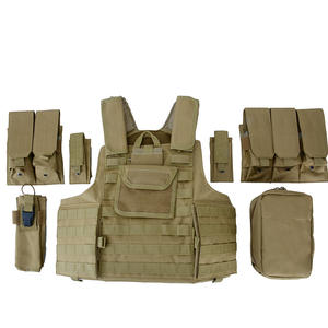 Beste Verbeterde Buitenste Tan Modulaire Molle Tactische Vest Met Plaatdrager En <span class=keywords><strong>Holster</strong></span> Voor Vrouwen Mannen Jagen - Product Image 6