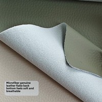 Umwelt freundlich 1.0 Dickes, umwelt freundliches PVC-Leder Künstliches Litschi-Muster Kuhfaser-Samtboden-PU für den Sofa gebrauch