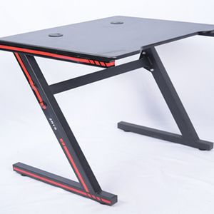 Escritorio para Computadora en Forma de Z, <span class=keywords><strong>Mesa</strong></span> de Juego para Gamers, Mesas <span class=keywords><strong>Gamer</strong></span> para PC con Luces LED RGB, Escritorio para Juegos de Computadora - Product Image 1