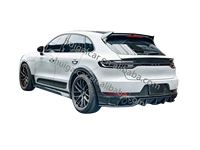 Diffuseur de voiture de becquet de couvercle de coffre de séparateur de pare-chocs arrière en Fiber de carbone 3K de haute qualité pour 2014-2022 Porsche Macan 95B 95B.1 95B.2