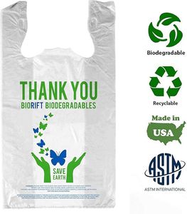 Extra Large Durable Black T-Shirt Carry <b>Bags</b> with Reinforced Handles, Thick Heavy Duty Plain Plastic <b>Bags</b> Ideal for Supermarket - Product Image 3