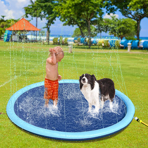 Tapis de pulvérisation pour animaux et enfants 100cm 170cm 190cm 220cm, pliable, portable, pour jeux aquatiques en extérieur, pour usage domestique - Product Image 4