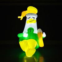 Modèle gonflable géant personnalisé de canard lumineux à LED, certifié CE, résistant à l'eau, pour la publicité en extérieur lors de festivals de bière