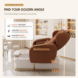 Sillón de Pedicura Multifuncional de Lujo Color Morado para Salón de Belleza, Spa, con Hidromasaje para Pies, Silla de Pedicura y Manicura - Product Image 4