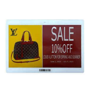 Etiqueta de precio electrónica de doble pantalla personalizada, letrero electrónico para puerta de 10,2 pulgadas, estante de etiquetas electrónicas de precio de cambio inteligente Esl - Product Image 1