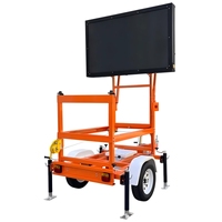Panneaux de signalisation routière LED animés Amber Display, remorque pliable de petite taille avec étanchéité IP58