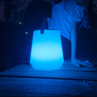 Lampe de table LED RGB portable rechargeable en plastique avec haut-parleur Bluetooth, lampe musicale lumineuse pour fêtes, mariages et événements