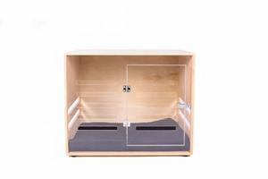 Kandang Anjing Kayu Ramah Lingkungan JUNJI dengan Desain Hewan Cetak Akrilik, Furnitur Hewan Peliharaan untuk Kucing, untuk Penggunaan di Ruang Tamu - Product Image 6