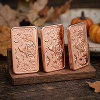 Barre commémorative en cuivre personnalisée de 1 oz avec motif en relief complexe d'Halloween (fantôme et citrouille) pour cadeaux de collectionneur