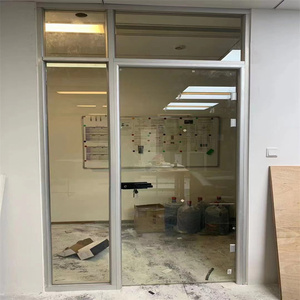 <span class=keywords><strong>Cloison</strong></span> en verre simple à structure arquée, mur de 80 mm, verre trempé de 10-12 mm, isolation acoustique - Product Image 5