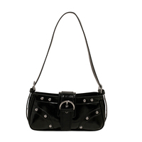 Sac à bandoulière de voyage pour femme sur mesure avec sangle réglable, fermeture à bouton, doublure en polyester, sac à bandoulière en cuir PU