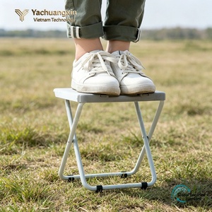 <b>Foldable</b> Outdoor <b>Table</b> Plastic Rectangular Minimalist Design Aluminum Frame Portable Lightweight Gray Color - Product Image 2