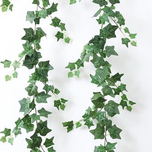 Enredaderas artificiales de hiedra Meiduo Flower Industry de 180 cm, ramas individuales verdes para decoración de chimeneas, alféizares de ventana y oficinas. - Product Image 1