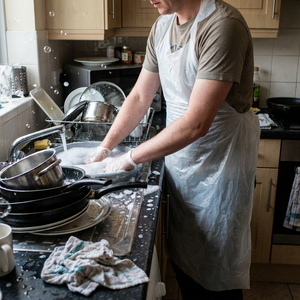 Kangle Factory Wholesale Clear <b>Disposable</b> PE Apron Waterproof Plastic for Kitchen Restaurant <b>BBQ</b> - Product Image 2