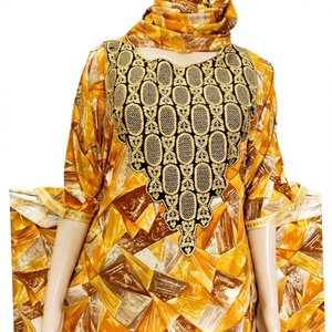Vente flash : robe kaftan abaya pour femmes musulmanes avec hijab - robe islamique longue imprimée avec foulard assorti pour le Ramadan et les tenues modestes - Product Image 1