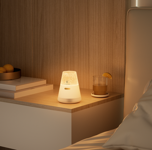 Diffuseur d'huiles essentielles portable rechargeable par USB KUANGXIANG, haut-parleur sans fil avec lumière nocturne à luminosité variable - Product Image 5
