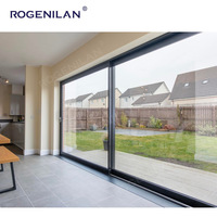 Portes coulissantes en aluminium Rogenilan AS2047, Schuifdeuren, double vitrage, Porte Maison Slides, Puertas Corredisas avec rail