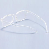 Montures de lunettes décontractées transparentes neuves à branches épaisses pour hommes et femmes