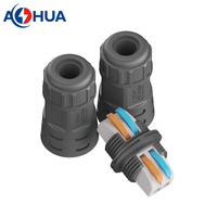 Conector de Cable de Alimentación LED Tipo L Recto, Impermeable IP68, Conector de Cable de Empuje de 2 Pines