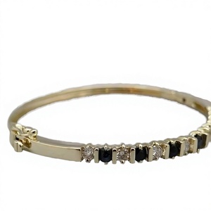 High-Quality Luxury 925 Sterling Silver VVS Moissanite Tennis Chain Bracelet for <b>Men</b> Women Blue Black - Product Image 2