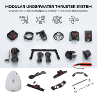 Kit de pièces certifiées pour système de propulseur sous-marin modulaire : Sangle de maintien manuel, Housse étanche pour hélice, Manchon à flottabilité neutre