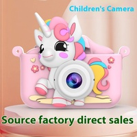 Mini HD Double enregistreur vidéo caméra pour enfant nouveau dessin animé jouet CMOS capteur d'imagerie parfait média cadeau pour enfants vacances plastique