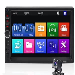 Tela de toque inteligente para carro, tela de toque para lnterconexão mp5 player com fm/usb/tf/aux 7010b mp5 display para carros 7 polegadas hd dvd para carro