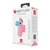 Pretty Love Vibrador de dedo de silicona recargable con modos de vibración y succión Juguetes masturbadores divertidos para damas