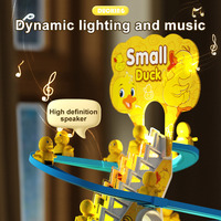 Circuit de course personnalisé pour canards avec piste d'escalade, jouet avec lumières LED clignotantes et musique, jouet pour enfants, circuit de voitures