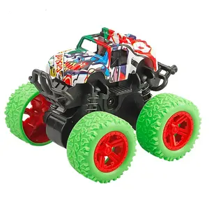 轮驱动惯性越野车翻转动态特技旋转汽车玩具车儿童男孩玩具车模型惯性驱动卡通