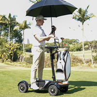 Nouveau Chariot de Golf Électrique Pliable Intelligent 2026 avec Batterie au Lithium, Scooter de Golf à Quatre Roues avec Siège