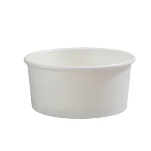 निर्माताओं आपूर्तिकर्ता Biodegradable डिस्पोजेबल क्राफ्ट खाद्य बॉक्स 360ml सफेद नूडल सूप कटोरा कागज Lids